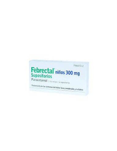 FEBRECTAL NIÑOS 300 MG 6 SUPOSITORIOS