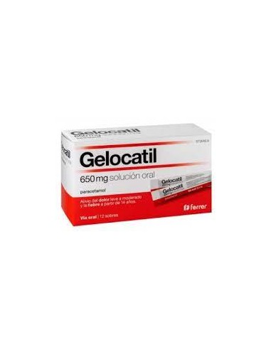 GELOCATIL 650 MG 12 SOBRES SOLUCION ORAL