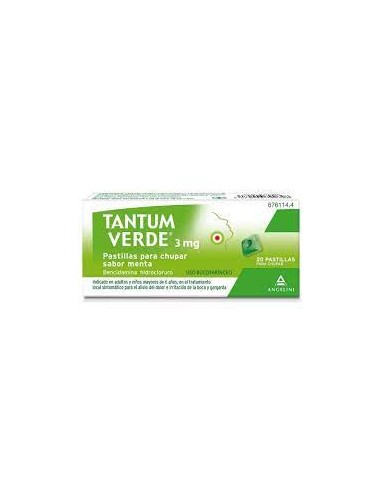 TANTUM VERDE 3 MG 20 PASTILLAS PARA...