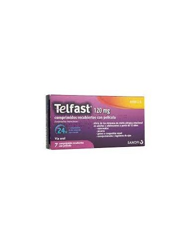 TELFAST 120 MG 7 COMPRIMIDOS RECUBIERTOS