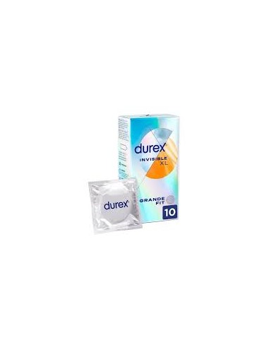 DUREX INVISIBLE XL PRESERVATIVOS 10...